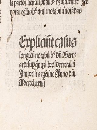 Casus Longi Super Quinque Libros Decretalium. Strasbourg, 1484.