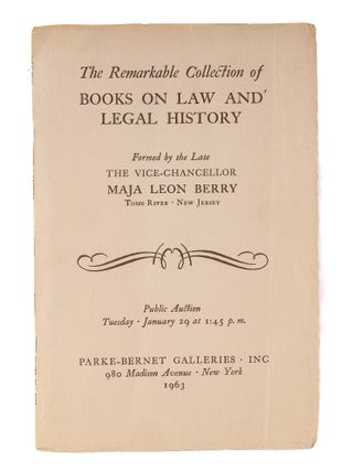 Item #83677 English and American Law and Legal History: Bracton, Britton, Maja Leon Berry,...