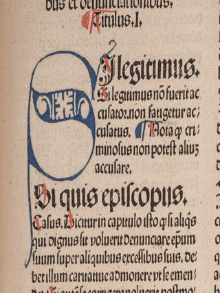 Casus Longi Super Quinque Libros Decretalium. Strasbourg, 1484.