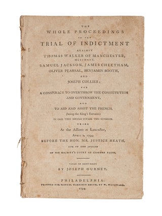 Item #83879 The Whole Proceedings on the Trial of Indictment Against Thomas. Trial, Thomas...