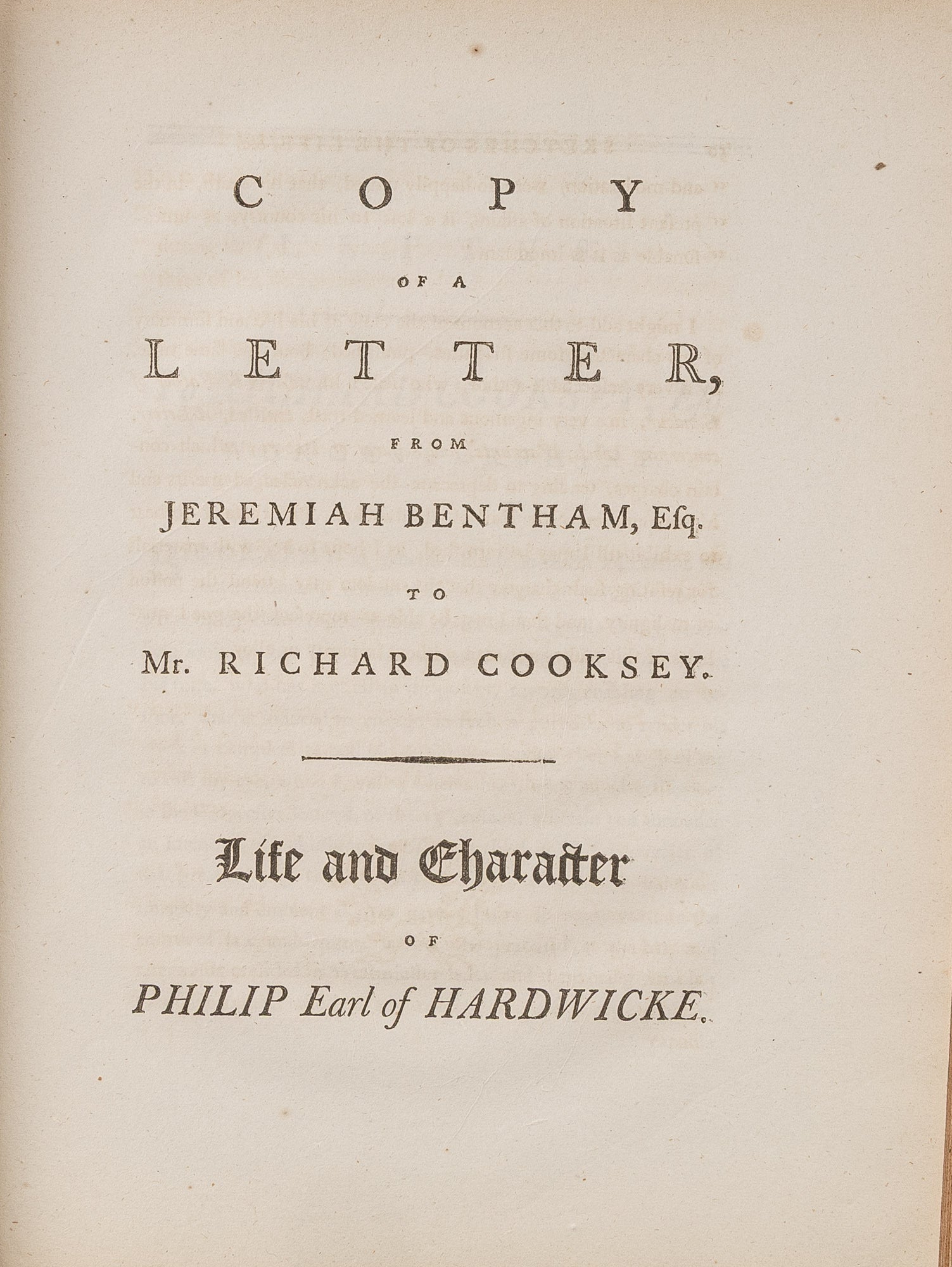 Essay on the Life and Character of John Lord Somers, Baron of ...