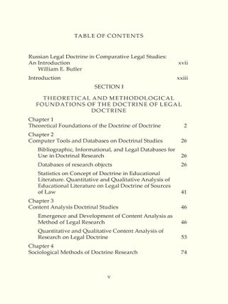 Comparative Legal Doctrine.