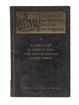 Item #84117 Addresses on "Why I am a Catholic", "Why I am a Protestant", "Why I. John A. Lapp,...