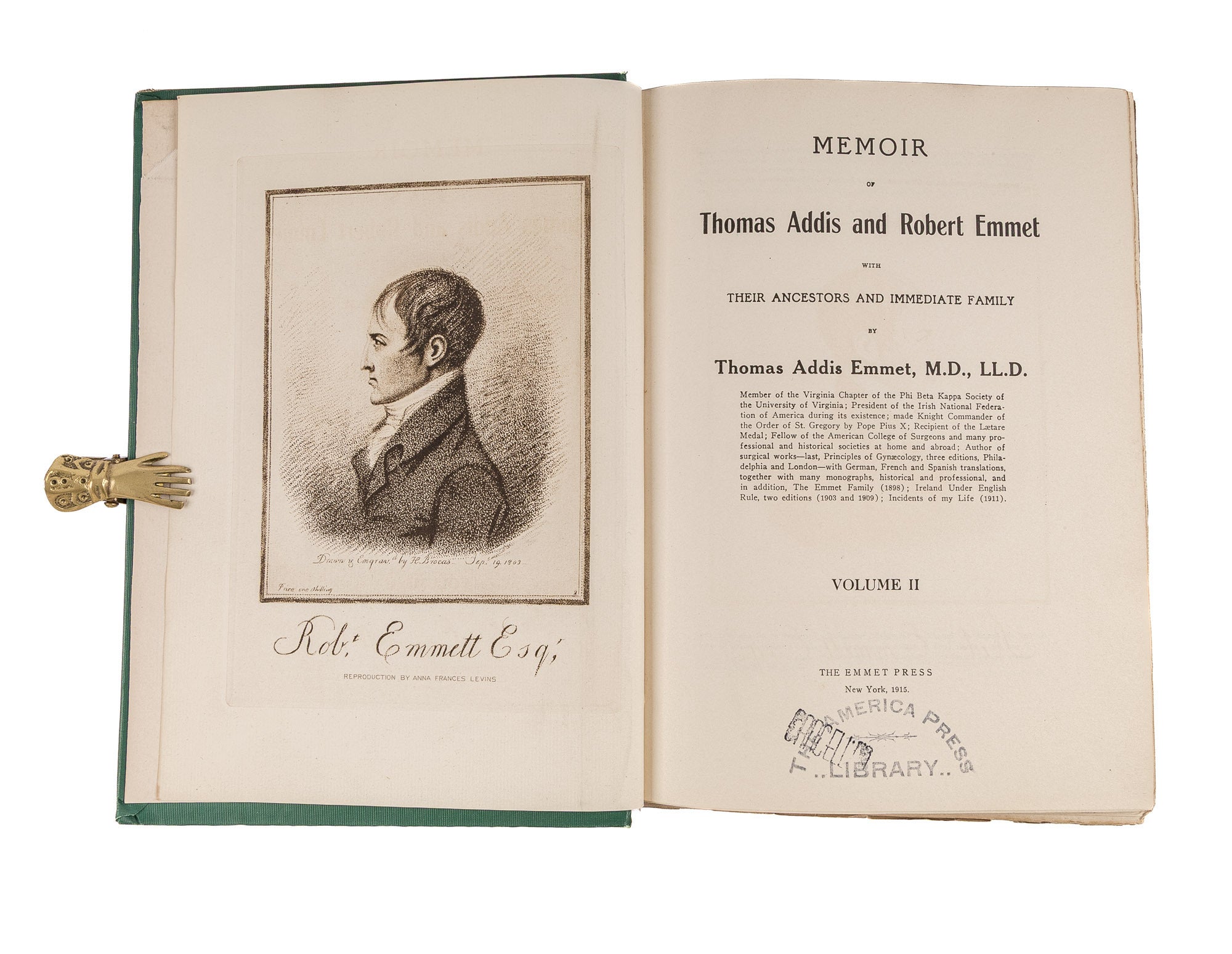 Memoir of Thomas Addis and Robert Emmet: With their Ancestors..2 vols ...