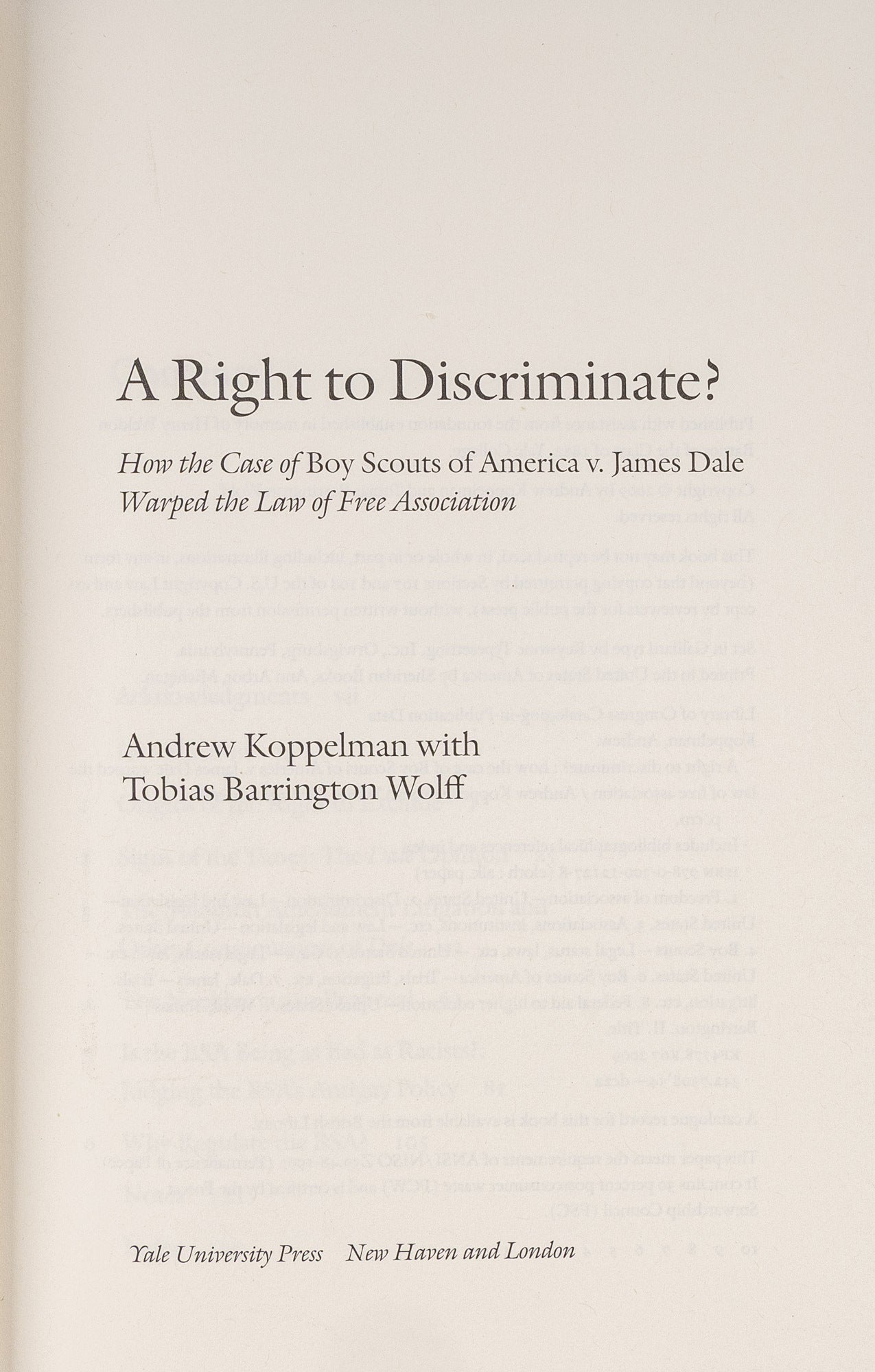 A Right to Discriminate? How the Case of Boy Scouts of America v ...