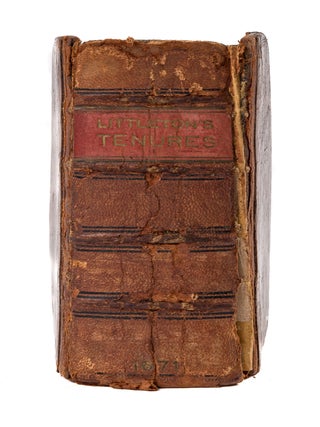 Littleton's Tenures, In French and English, With an Alphabetical...