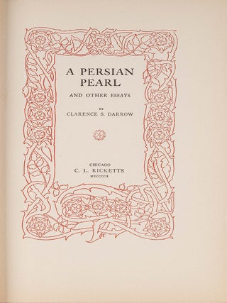A Persian Pearl and Other Essays, A Copy in a Rare Dust Jacket.