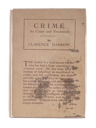 Crime: Its Cause and Treatment, in dust jacket.