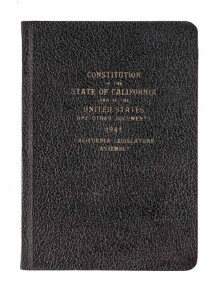 Item #84229 Constitution of the State of California: Constitution of the United. Arthur A....