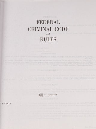 Federal Criminal Code and Rules. 2024 Revised Edition.