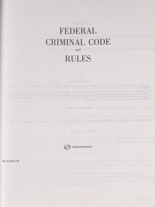Federal Criminal Code and Rules. 2024 Revised Edition.