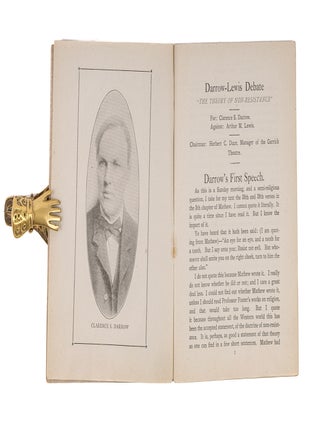Darrow-Lewis Debate on the Theory of Non-resistance. First edition.