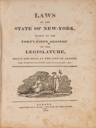Item #84564 Laws of the State of New-York: Passed at the Forty-first Session of. New York
