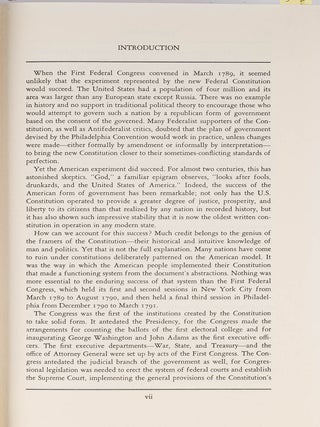 Documentary History of the First Federal Congress of the United States