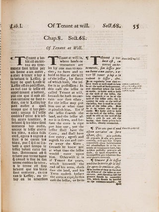The First Part of the Institutes of the Laws of England...