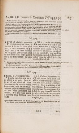 The First Part of the Institutes of the Laws of England...