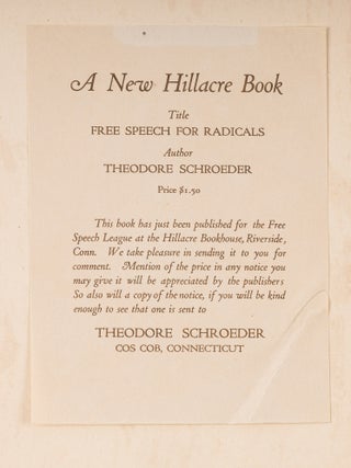 Free Speech for Radicals. Enlarged edition.