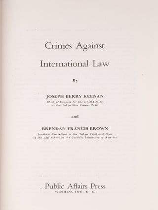 Crimes Against International Law.