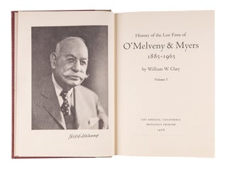 History of the Law Firm of O'Melveny & Myers, 1885-1965.