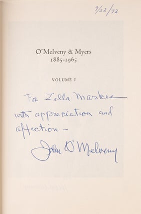 History of the Law Firm of O'Melveny & Myers, 1885-1965.