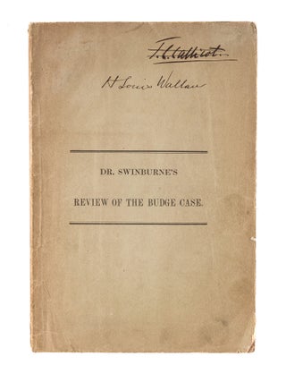 Item #84904 A Review of the Case, the People Agt Rev Henry Budge, Indicted. John Swinburne, Henry...