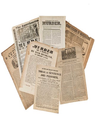 Item #84934 25 Unrecorded English Crime and Execution Broadsides, 1810-1879. Broadsides, Crime