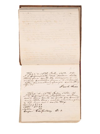 Receipt Book of Attorney John Gardner Campbell, 1848-1859.