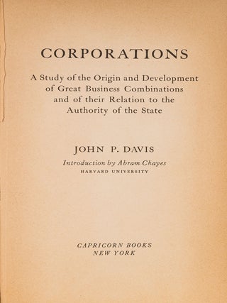 Corporations: A Study of the Origin and Development of Great...