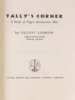 Tally's Corner: A Study of Negro Streetcorner Men.
