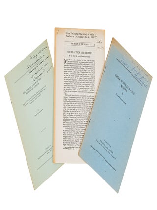 Item #85132 Three Items Inscribed to Frederick Bernays Wiener, 1950-1957. Felix Frankfurter,...