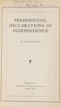 Articles, Essays, Addresses, Supreme Court Decisions, Government...