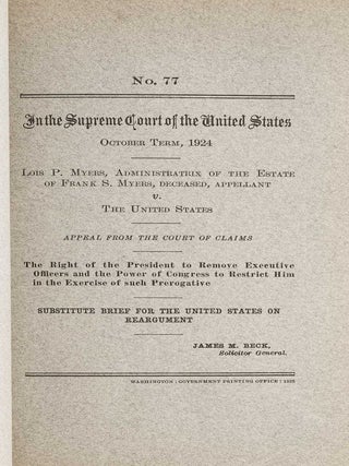 Articles, Essays, Addresses, Supreme Court Decisions, Government...