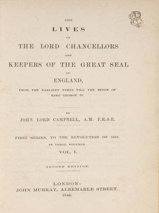The Lives of the Lord Chancellors and Keepers of the Great Seal of...