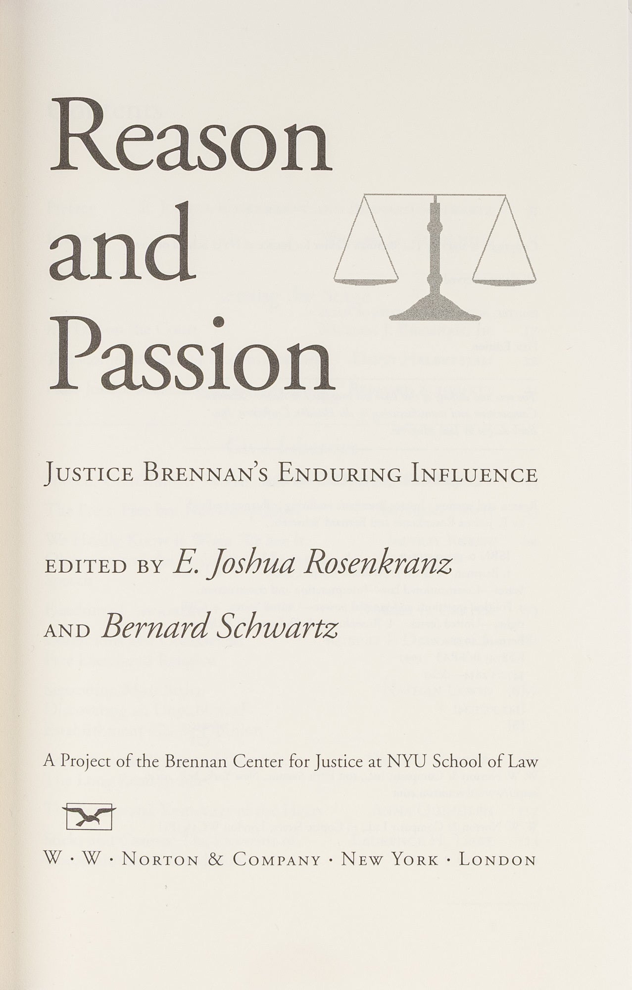 Reason and Passion: Justice Brennan's Enduring Influence | E. Joshua ...