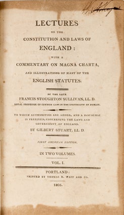 Lectures on the Constitution and Laws of England... 2 vols.