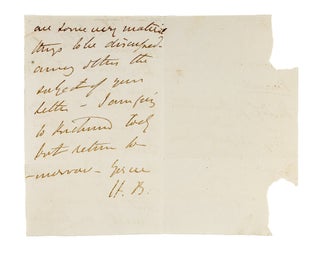 Autograph Notes from 3 of Queen Caroline's Defense Attorneys.
