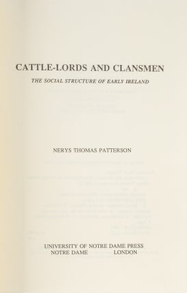 Cattle-Lords and Clansmen: The Social Structure of Early Ireland.