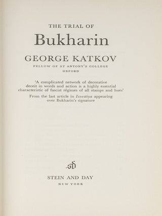 The Trial of Bukharin.