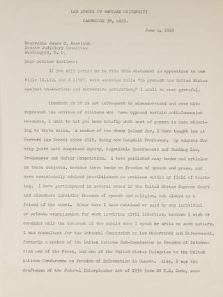 Subversive Activities Bills, 1949, Submitted to the Committee on the.
