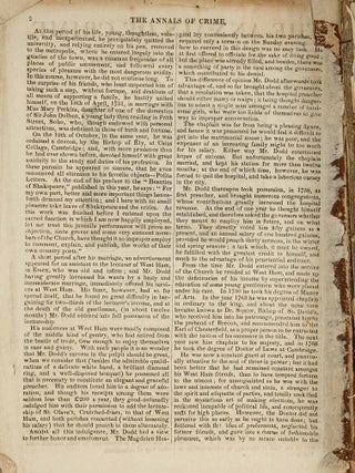 The Annals of Crime, And Newgate Calendar. Complete Run, Issues 1-53.