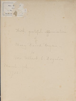 The Memoirs of William Jennings Bryan. First edition.