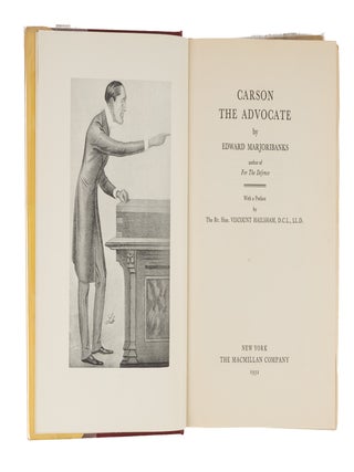 Item #86101 Carson, The Advocate. Edward Marjoribanks