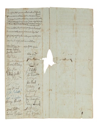 Letter, Signed By Silas Wood and Others, Requesting William Platt..
