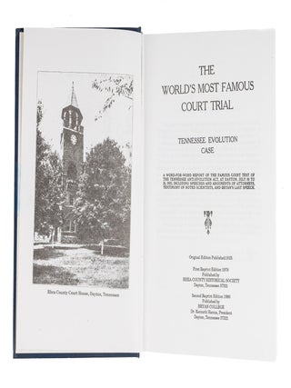 Item #86142 The World's Most Famous Court Trial: Tennessee Evolution Case. Clarence Darrow, John...