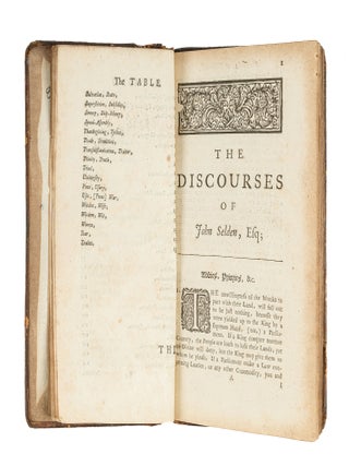 Table-Talk: Being the Discourses of John Selden, Esq, Or, His Sense...