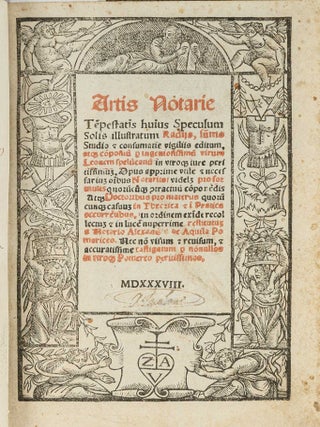 Item #86204 Artis Notarie. Venice, 1538. Leone Spelungano, Leo Speluncanus