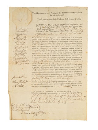 Item #86239 The Government and People of the Massachusetts-Bay, in New England. Massachusetts,...