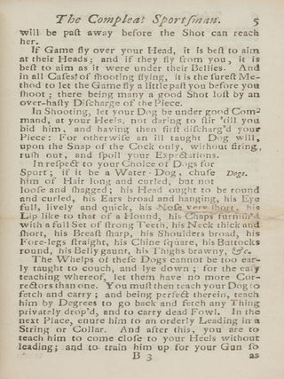 The Compleat Sportsman. In Three Parts...