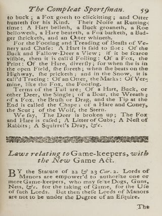 The Compleat Sportsman. In Three Parts...