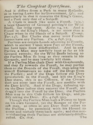 The Compleat Sportsman. In Three Parts...